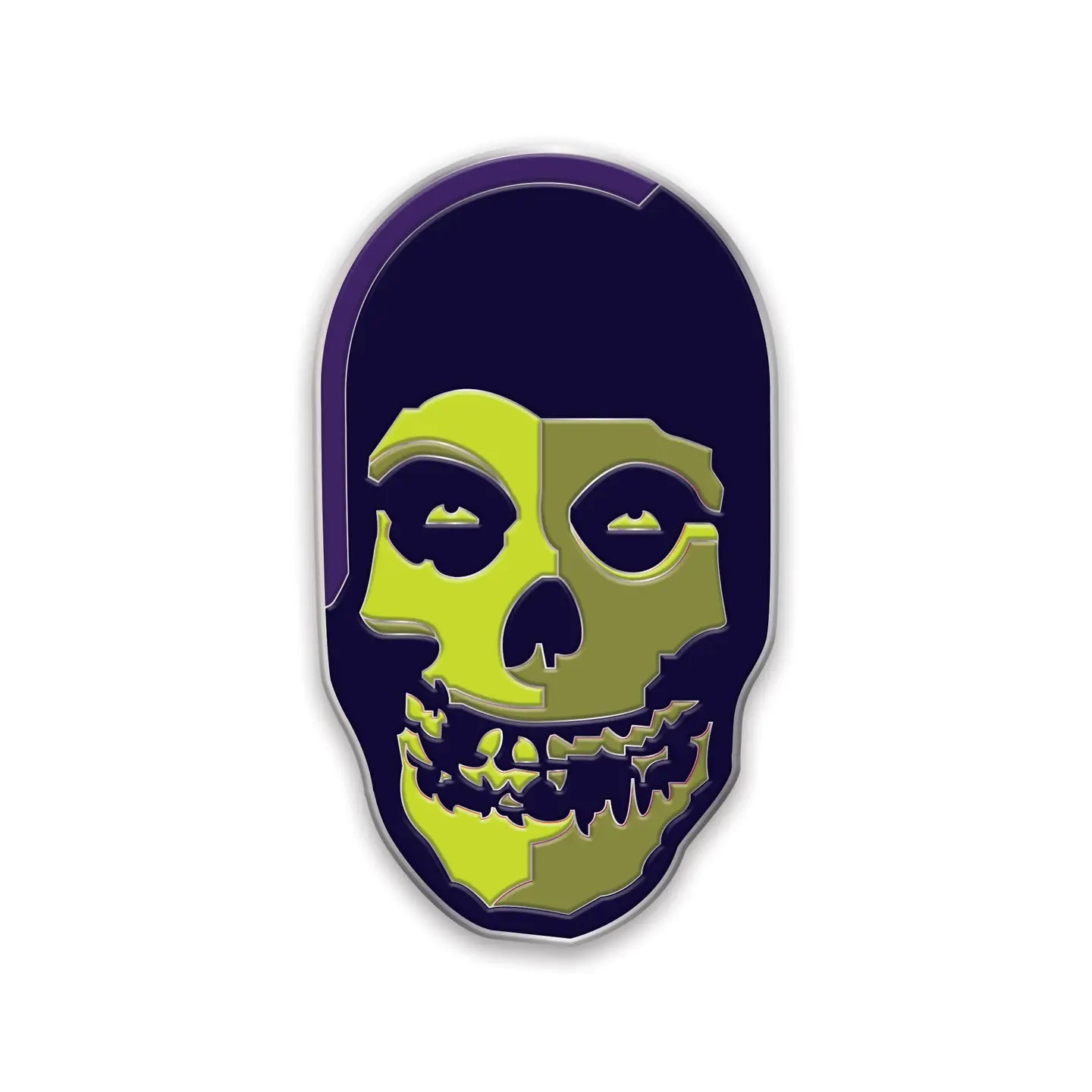Misfits Fiend Green Skull Pin