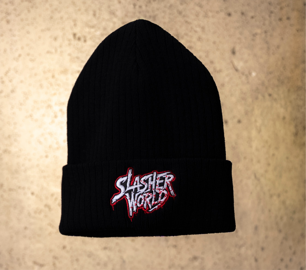 Slasher World Logo Black Beanie