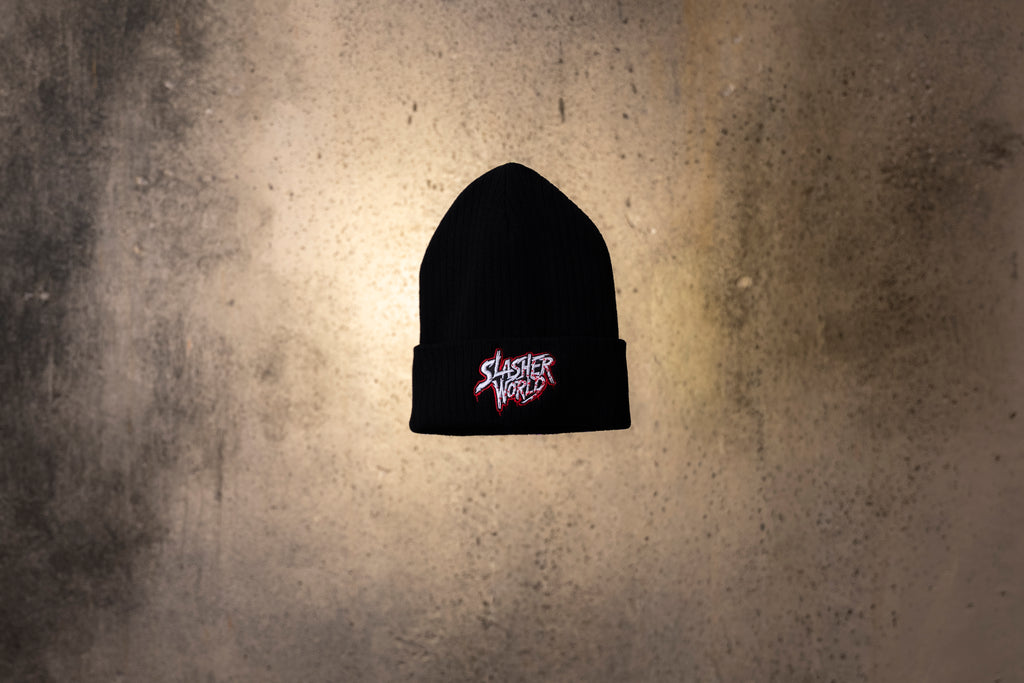 Slasher World Logo Black Beanie