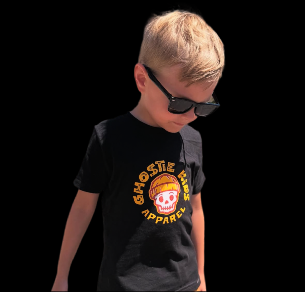 Ghostie Kids Logo black Tee