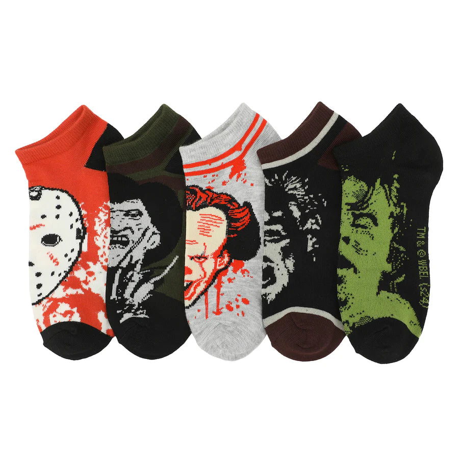 Warner Brothers Horror Movie Characters Ankle Socks