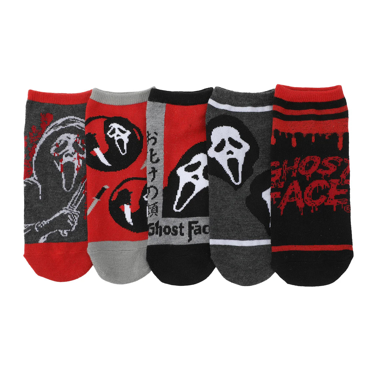 Ghostface 5 pair Ankle Socks