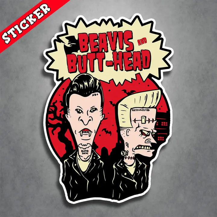 Beavis & Butthead Dracula/Frankenstein Sticker