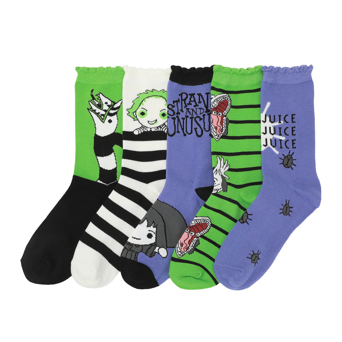 Beetlejuice Strange & Unusual 5 Pair socks