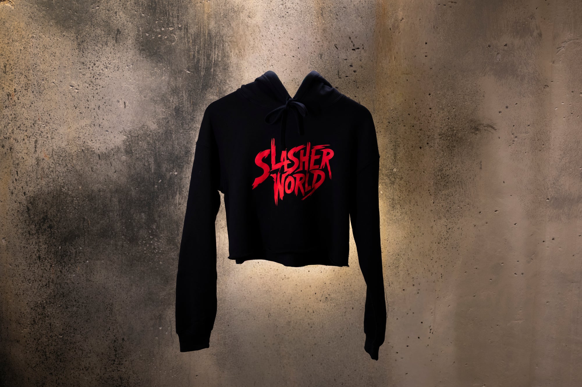 Slasher World Crop Hoodie