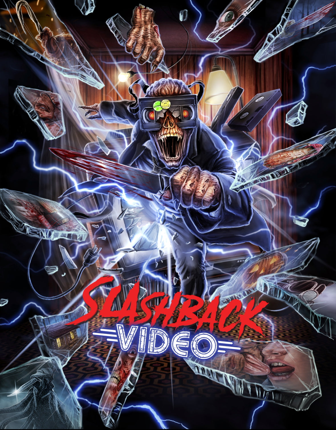 Slashback Video Tapehead Broken Glass Print 13x19