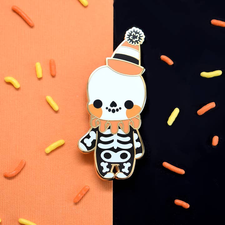 Vintage Halloween Skeleton Pin