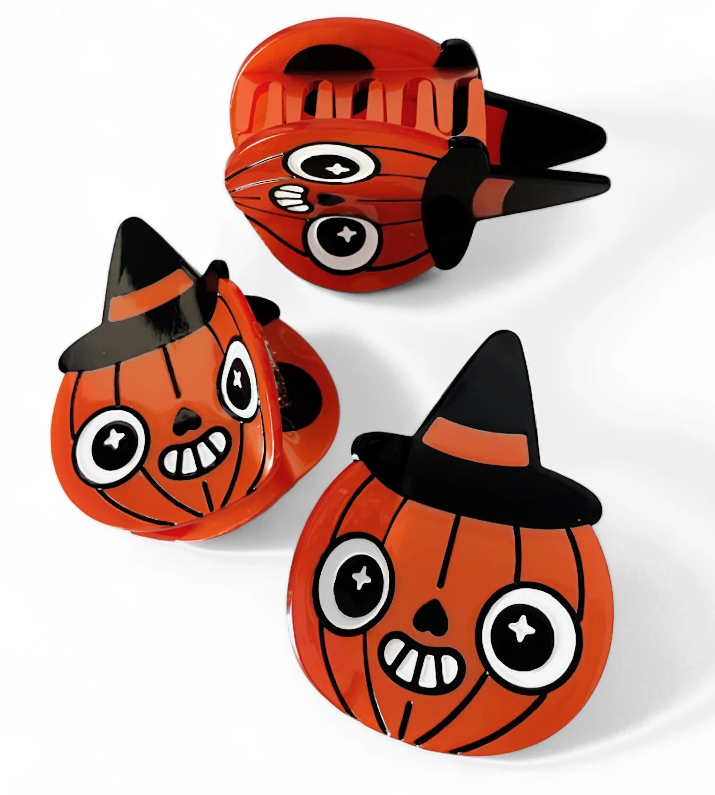 Pumpkin Person Claw Clip