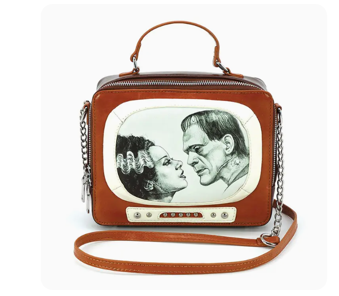 Glow in the Dark Frankenstein and Bride TV Set Bag