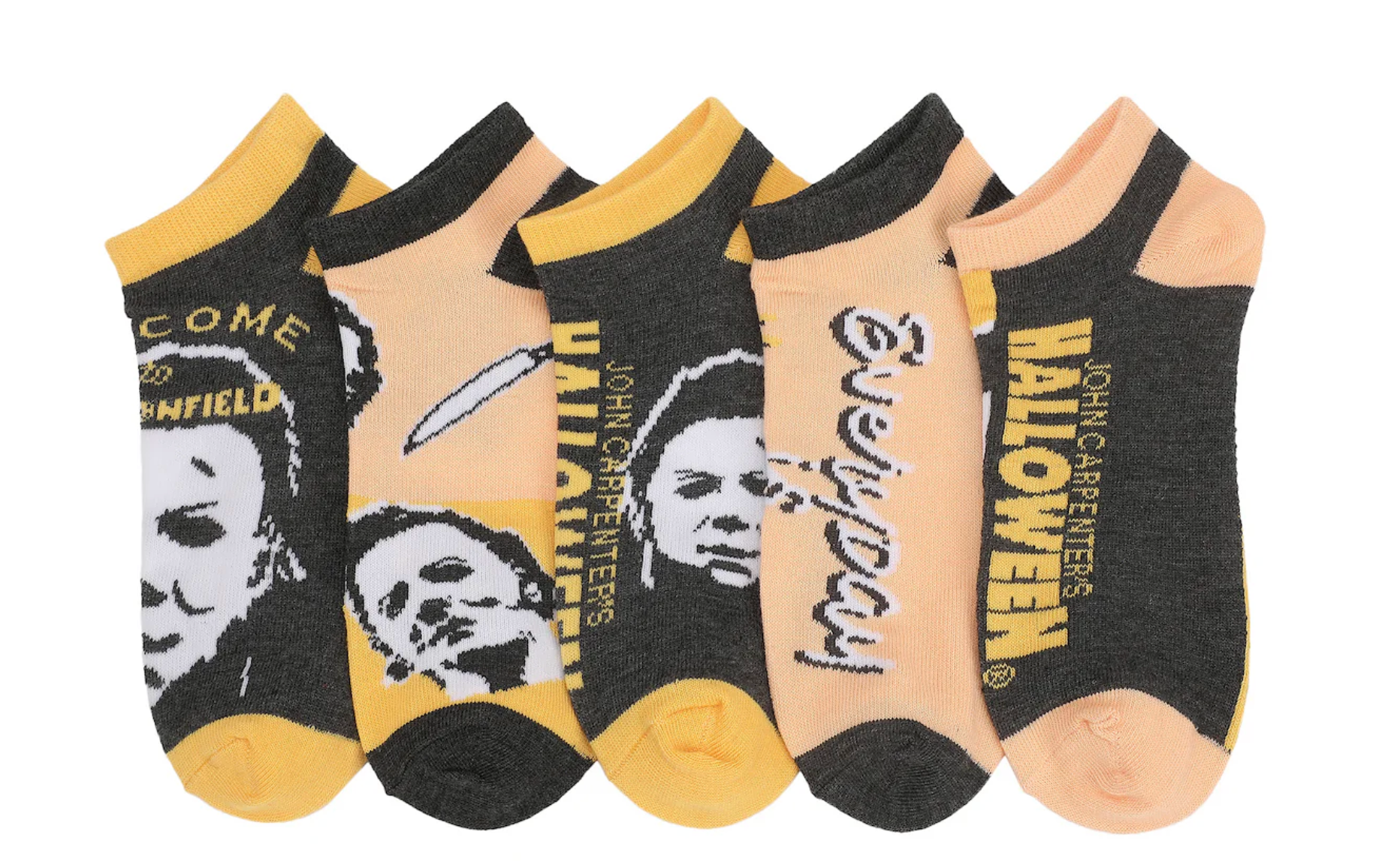 John Carpenters Halloween Womens Ankle Socks 5 pack