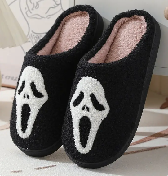 Ghost Face Inspired Slippers