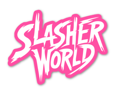 Slasher World Pink Logo Vinyl Sticker