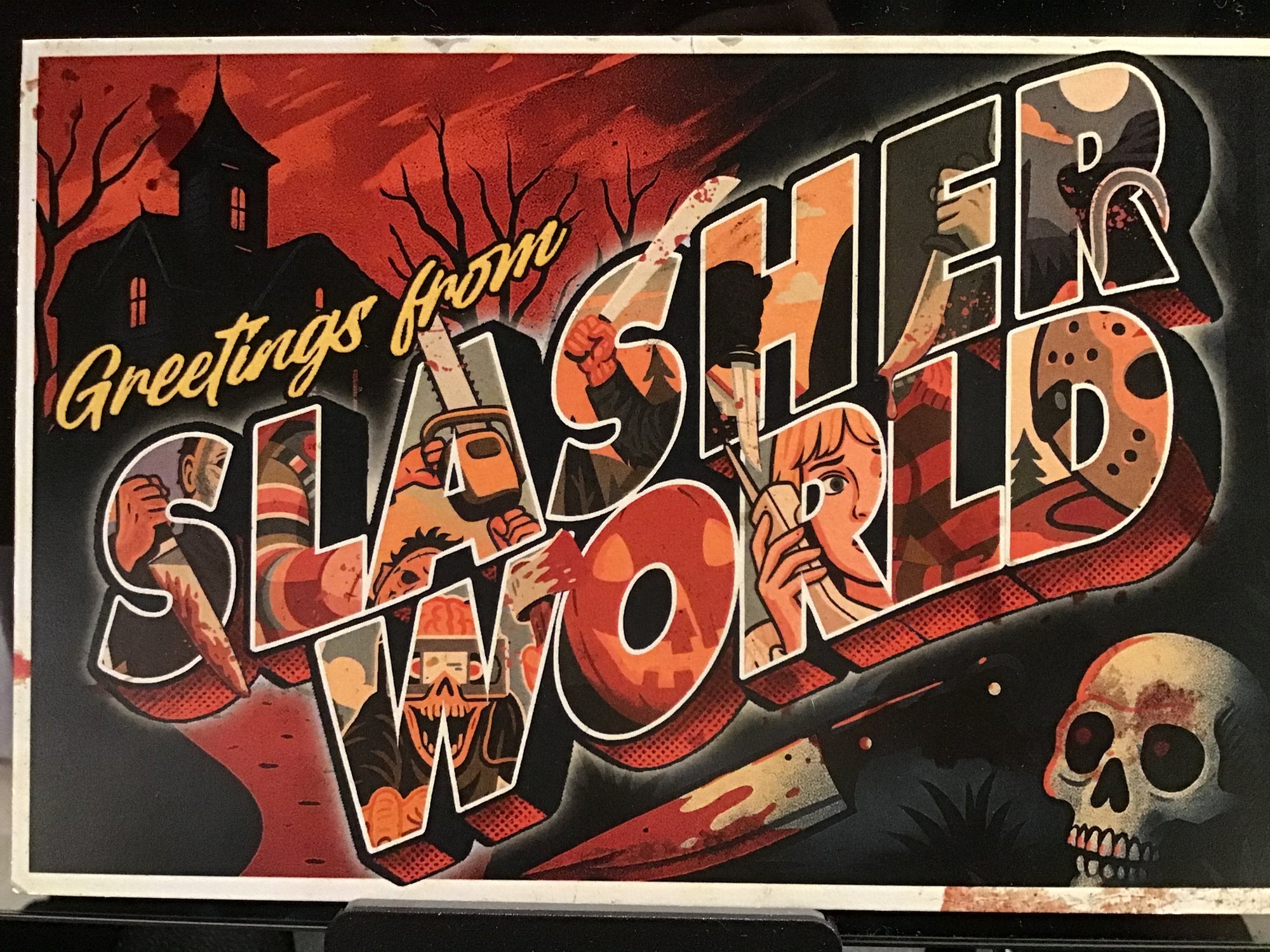 Slasher World Postcard 4x6