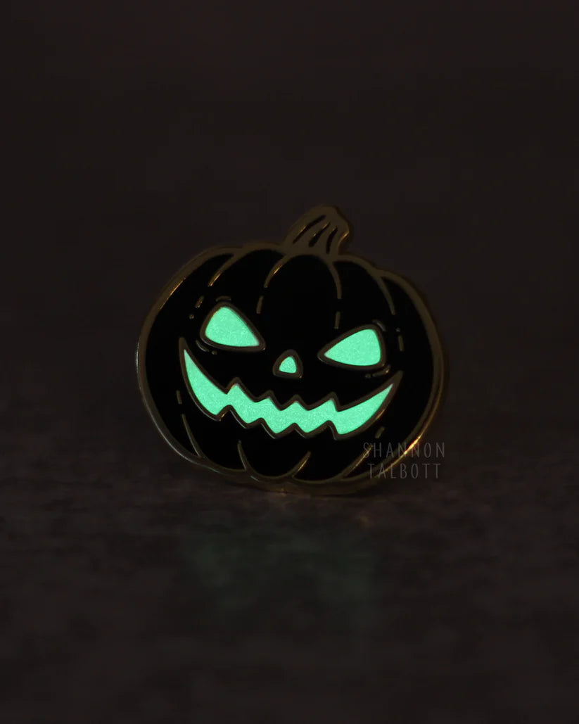 Jack-O-Lantern Pumpkin Pin glow in the dark