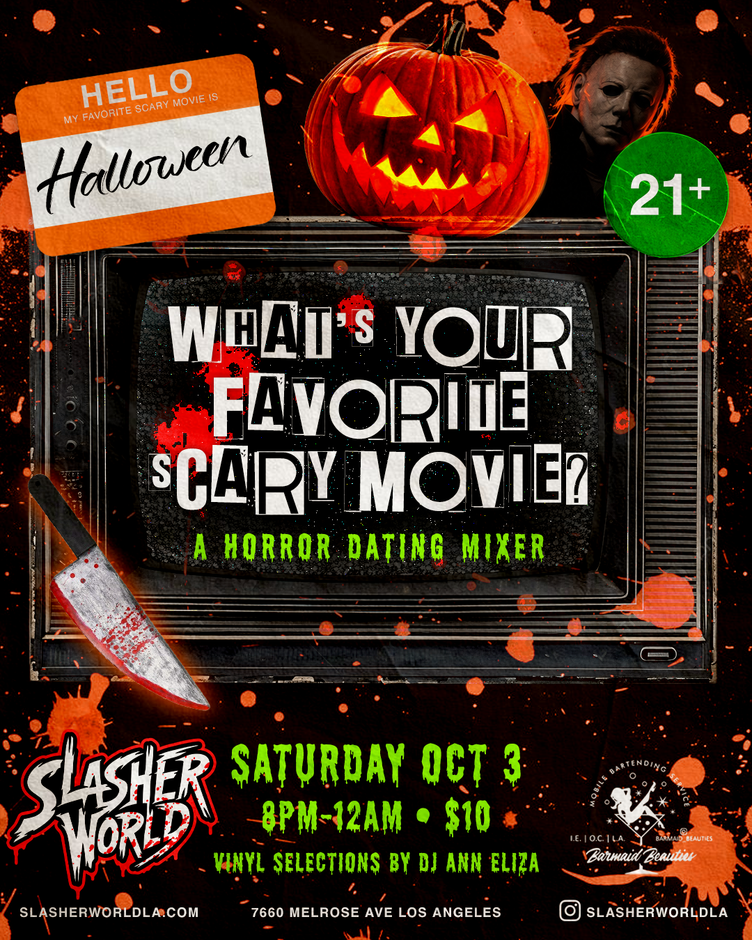 Whats Your Favorite Scary Movie A Horror Dating Mixer Oct 3rd 8pm-12am